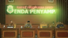 Ketua DPRD Tanjabtim Mahrup Saat Pimpin Rapat Paripurna LKPJ Bupati, Senin (27/03/2023). Foto : bj