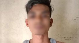 PA Terduga Pelaku Pencurian Handphone Milik Warga yang Diamankan Polsek MSU, Kamis (06/04/2023). Foto : ksj