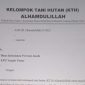 Surat Laporan Tertulis KTH Alhamdulillah, Selasa (28/11/2023).