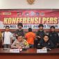 Kapolres Tanjung Jabung Timur AKBP Heri Supriawan, SIK, MH saat menggelar Pres Rilis di di Aula Sanika Satyawada Polres Tanjab Timur, Rabu (20/12/23). FOTO : HMS