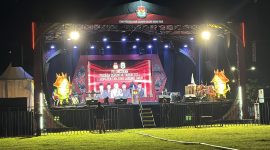 Panggung Megah Kegiatan Lounching Pilkada Serentak 2024 oleh KPU TANJAB TIMUR/ist.