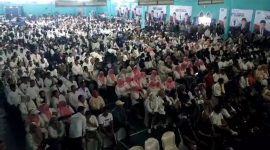 Pengukuhan Tim Pemenangan Romi-Sudirman di Bungo, Minggu (6/10). 