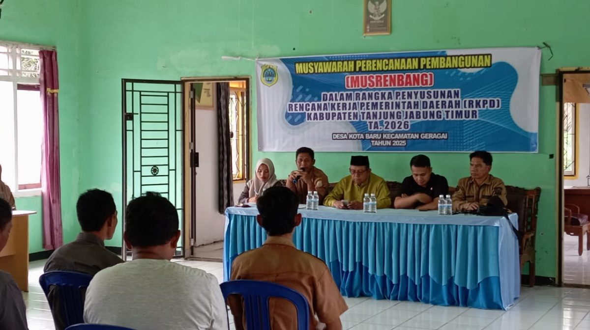Pemdes Kota Baru Gelar Musrenbang Tahun Anggaran 2026, Selasa (7/1/2025). FOTO : bj