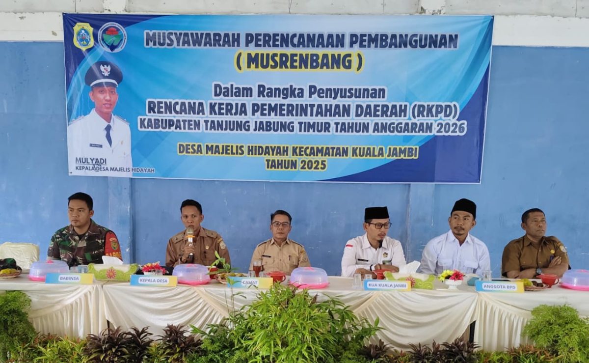 Musrenbang Desa Majelis Hidayah Prioritaskan Pembangunan Infrastruktur, Normalisasi Sungai Hingga Peningkatan Parit Tanggul, Senin (13/01/2025). FOTO : bj