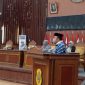 Wakil Bupati, H. Robby Nahliansyah Saat Memberikan Sambutan Pada Paripurna DPRD Tanjabtim, Jum'at (24/01/2025). FOTO : bj