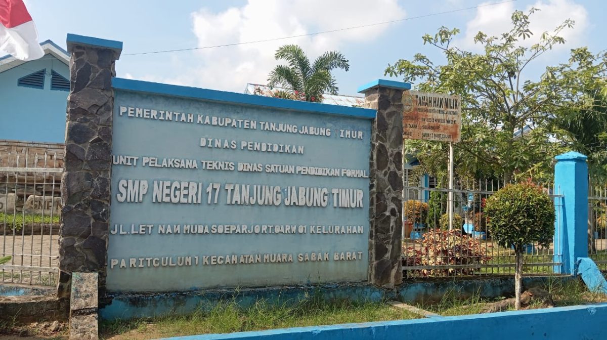 Foto: Gedung SMPN 17 Tanjab Timur, (ist).